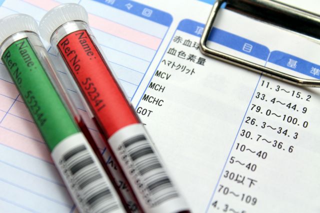 健康診断の結果用紙